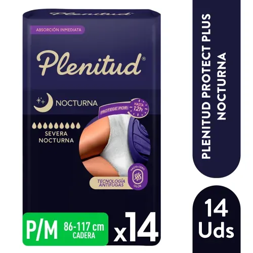 Pants para Adulto Plenitud Protect Plus Nocturna P/M - 14 Unidades