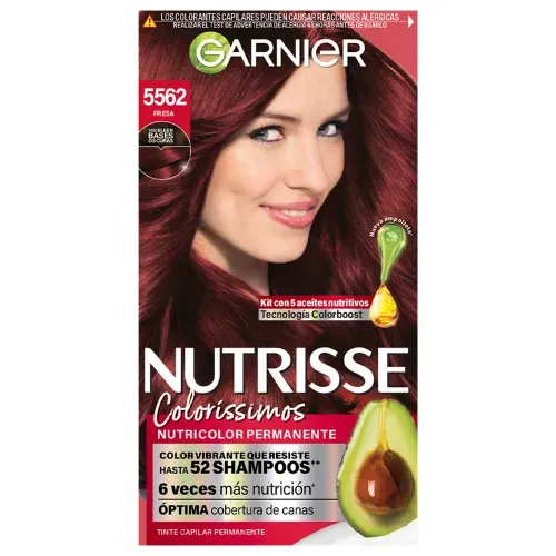 Tinte para Cabello Garnier Nutrisse Coloríssimos Tono Fresa 5562 - 157 ml