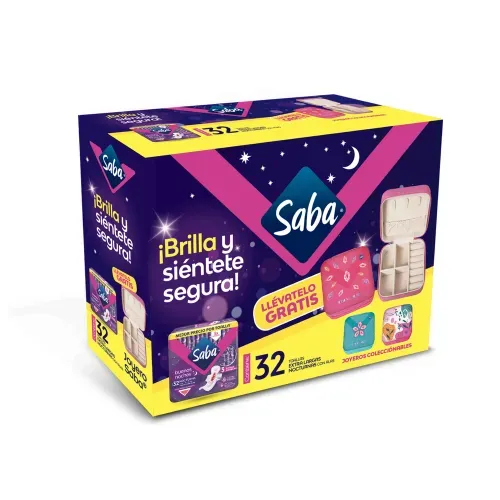 Toallas Saba buenas noches más cosmetiquera - 32 uds