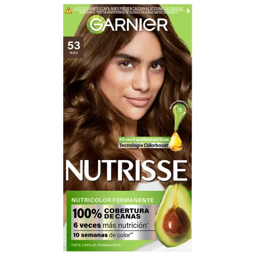 Tinte para Cabello Garnier Nutrisse Tono 53 Nuez - 125 ml