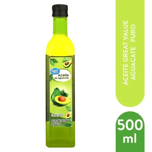 Aceite Great Value Aguacate Puro - 500 ml