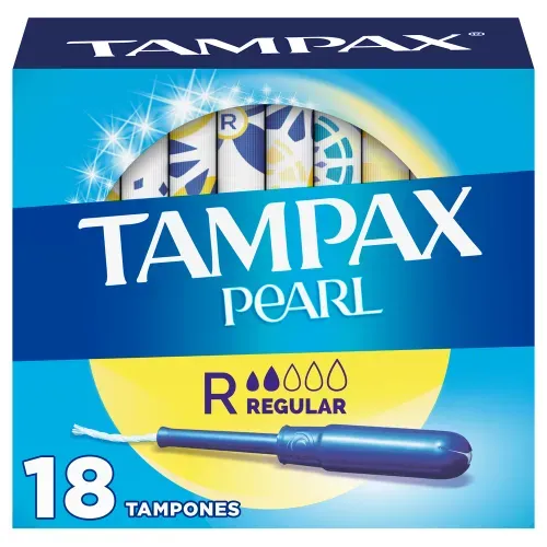 Tampones Tampax Pearl, Flujo Regular -18 uds