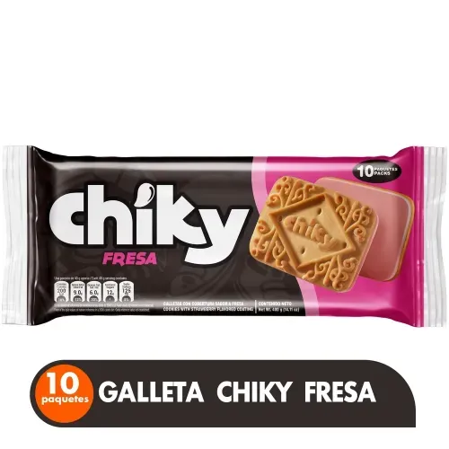 Galleta Chiky Fresa 10 Pack - 400 g