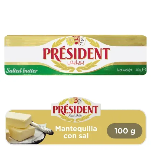 Mantequilla President Con Sal - 100 g