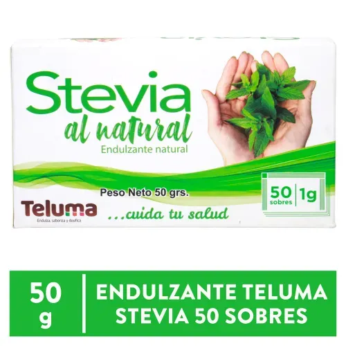 Endulzante Teluma Stevia 50 Sobres - 50 g