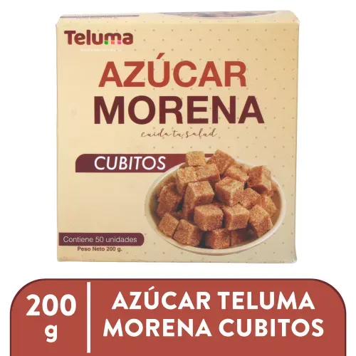 Azúcar Teluma Morena  Cubitos - 200g