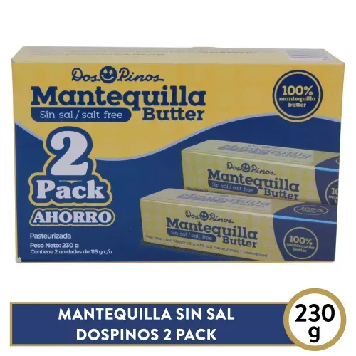 Mantequilla Dp Sin Sal 2pk 230gr