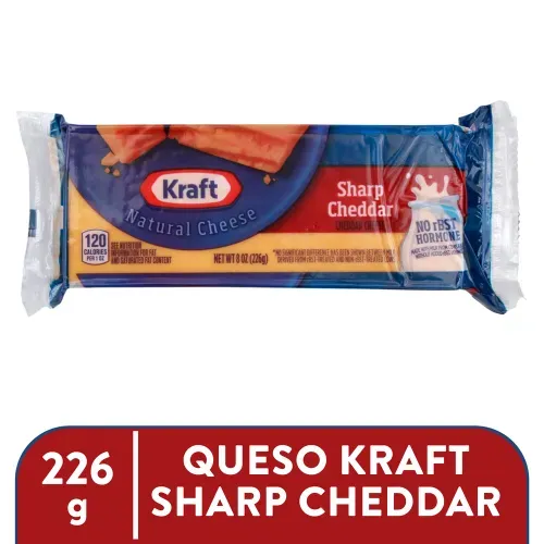 Cheese Kraft Cheddar Sharp Cuna 226g