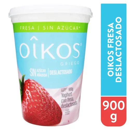 Oikos Fresa Deslactosado Sa 900 g